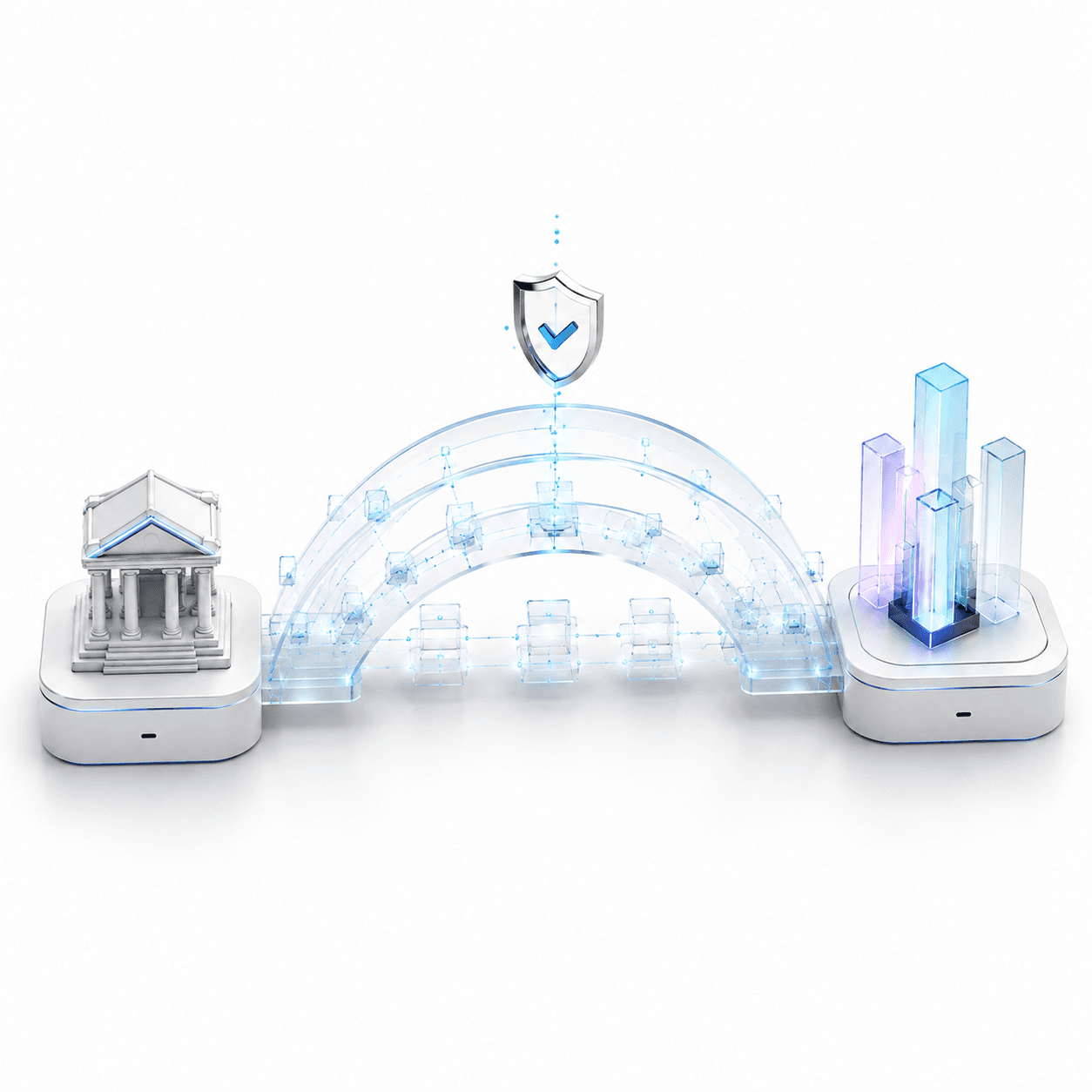 Blockchain connecting traditional finance and digital assets