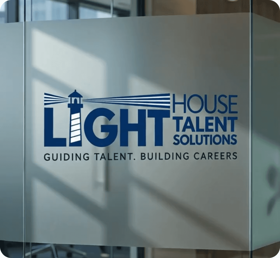 Brand identity mockup on frosted glass