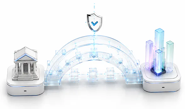 Blockchain connecting traditional finance and digital assets
